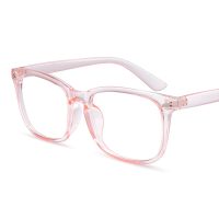 Hranaté okuliare proti modrému svetlu - Transparentné, ružové