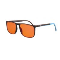 Pánske počítačové okuliare proti modrému svetlu - Oranžové sklá, čierno modrá