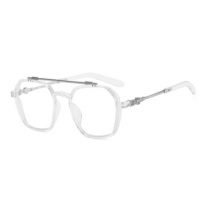 Pánske robustné okuliare proti modrému svetlu - Transparentné, strieborné