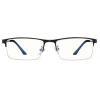 Unisex polorámčekové okuliare proti modrému svetlu - Čierne
