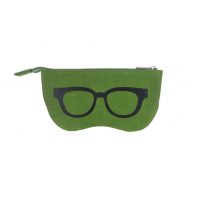 Vrecko na okuliare so zipsom - Zelené