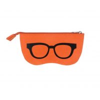 Vrecko na okuliare so zipsom - Oranžové