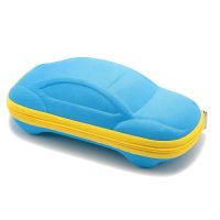 Detské puzdro na okuliare - Auto, modré