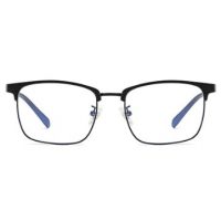 Polorámčekové okuliare proti modrému svetlu - Matné čierne