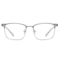 Polorámčekové okuliare proti modrému svetlu - Strieborné, transparentné