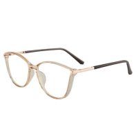 Vintage dámske okuliare proti modrému svetlu so zdobením - Zlatá čierna