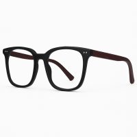 Hranaté okuliare proti modrému svetlu - čierne, červené