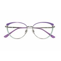 Dámske kovové okuliare proti modrému svetlu - Fialové, čierne