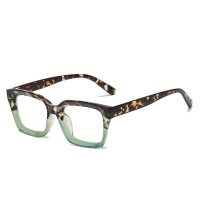 Hranaté okuliare proti modrému svetlu - Leopardí, zelené