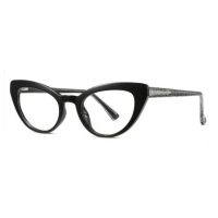 Okuliare proti modrému svetlu - čierne so trblietkami