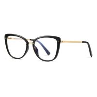 Klasické brýle proti modrému světlu - Černé se zlatou