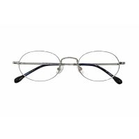 Kovové brýle proti modrému světlu - Stříbrné, oválné