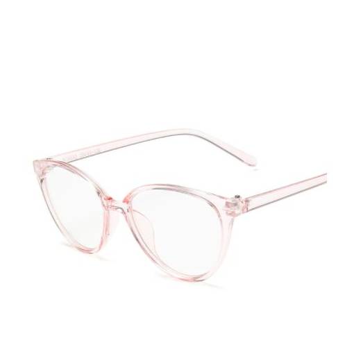 Foto - Elegantné okuliare blokujúce modrofialové svetlo - Transparentné, svetlo ružové