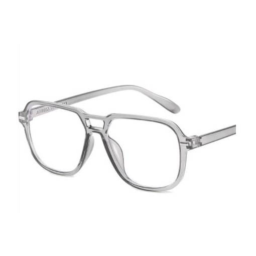 Foto - Počítačové okuliare proti modrému svetlu - Transparentné šedé, hranaté