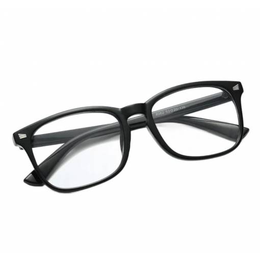 Foto - Hranaté okuliare proti modrému svetlu - Matné čierne