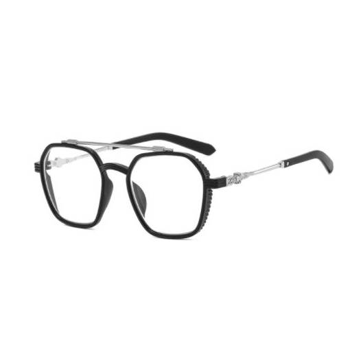 Foto - Pánske robustné okuliare proti modrému svetlu - Čierno strieborné