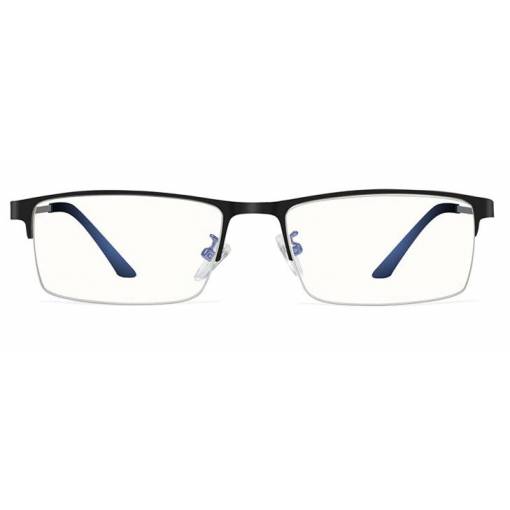 Foto - Unisex polorámčekové okuliare proti modrému svetlu - Čierne