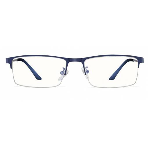 Foto - Unisex polorámčekové okuliare proti modrému svetlu - Tmavo modré