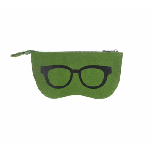 Foto - Vrecko na okuliare so zipsom - Zelené