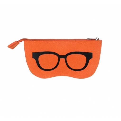Foto - Vrecko na okuliare so zipsom - Oranžové