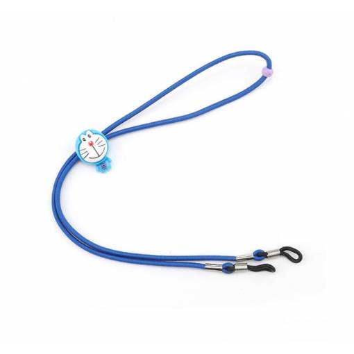Foto - Detská elastická šnúrka na okuliare - Tmavo modrá, mačka