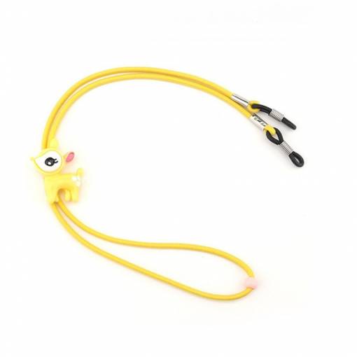 Foto - Detská elastická šnúrka na okuliare - Žltá, srnka