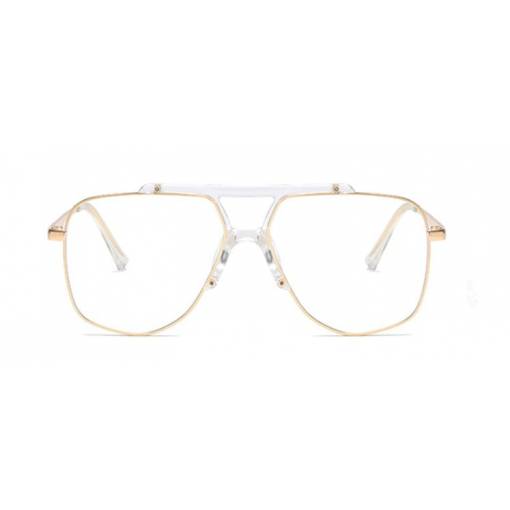 Foto - Pánske okuliare proti modrému svetlu - Zlaté, transparentné