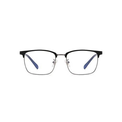 Foto - Polorámčekové okuliare proti modrému svetlu - Lesklé čierne