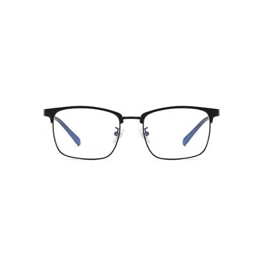 Foto - Polorámčekové okuliare proti modrému svetlu - Matné čierne