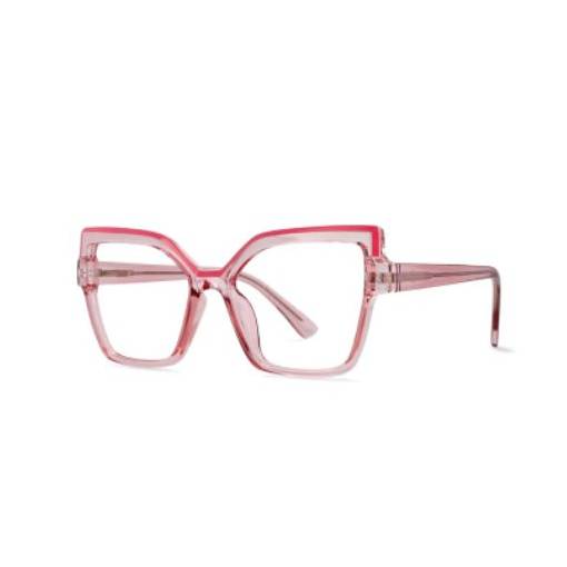 Foto - Dámske mačacie okuliare proti modrému svetlu - Transparentné, ružové