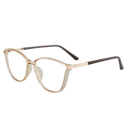 Foto - Vintage dámske okuliare proti modrému svetlu so zdobením - Zlatá čierna