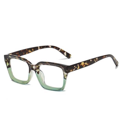 Foto - Hranaté okuliare proti modrému svetlu - Leopardí, zelené