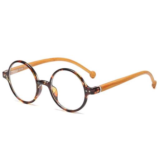 Foto - Kulaté okuliare proti modrému svetlu - Leopardí