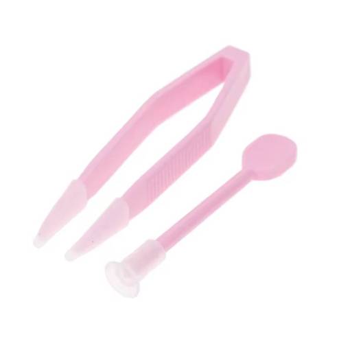 Foto - Prenosná cestovná krabička so zrkadielkom na kontaktné šošovky - Ružová